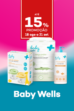 Marca Baby Wells com at&eacute; 15% DIRETO - de 18 agosto a 21 setembro